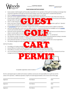 Guest Golf Cart Permit