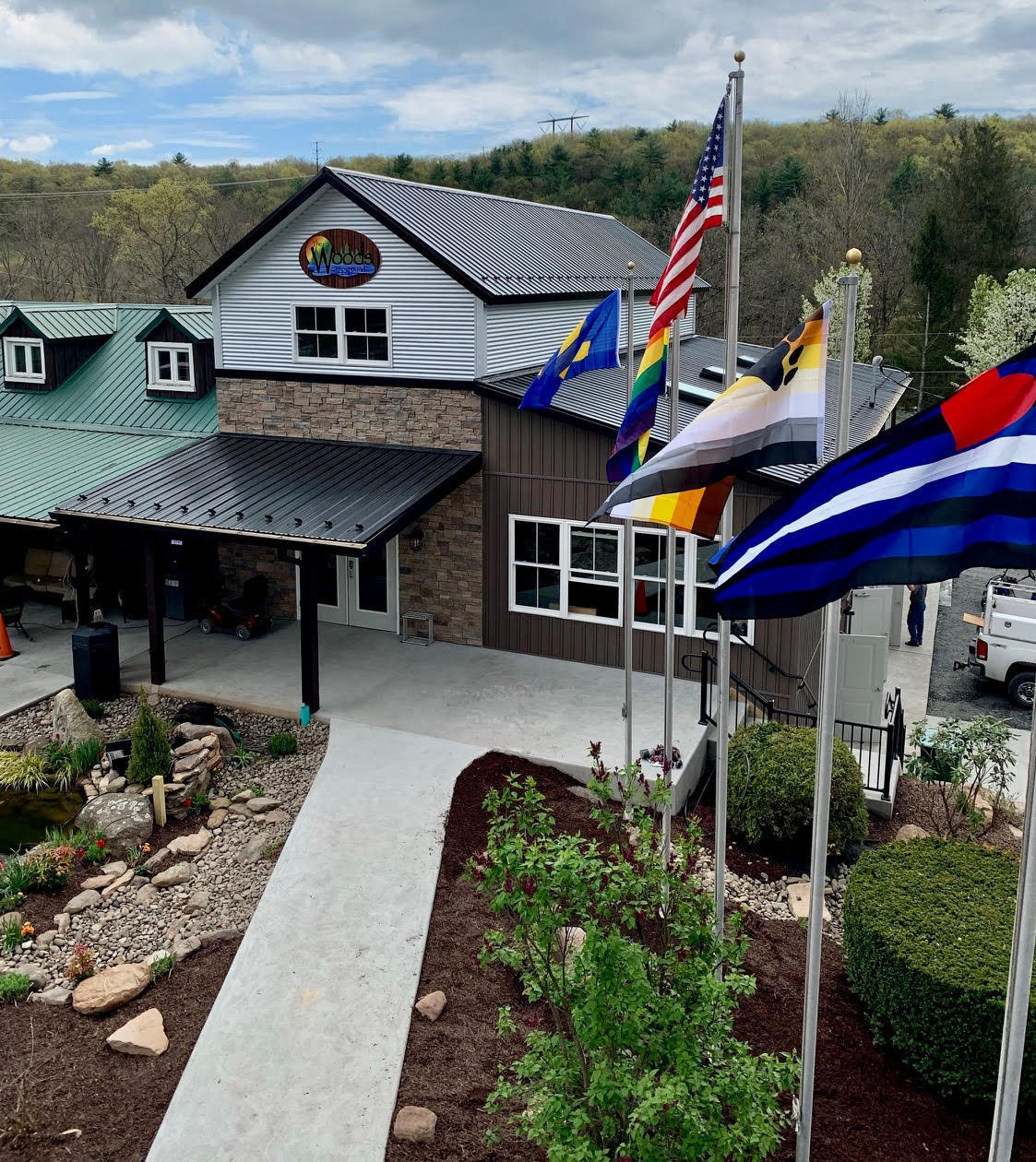 Woods flags