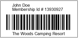 Digital membership card example