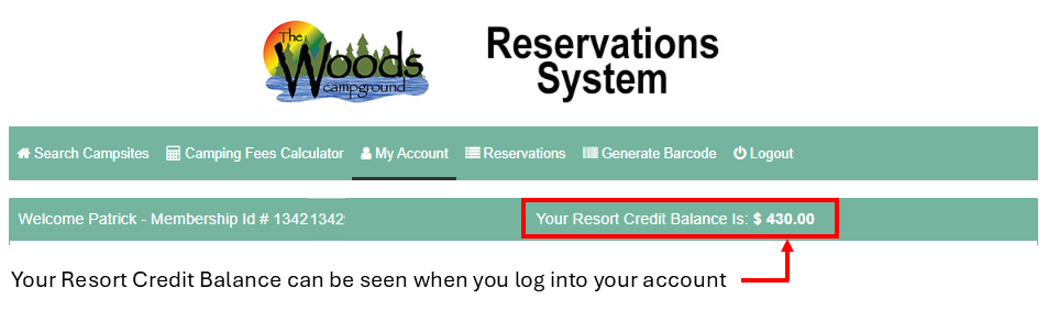 Resort Credit example